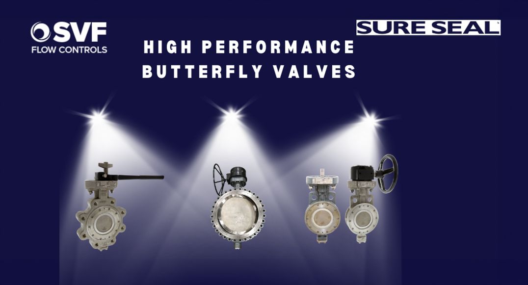 Image of three spotlights shining on High-Performance Butterfly Valves